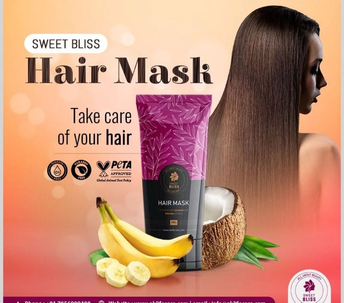 Sweet Bliss Hair Mask Enriched with Coconut & Banana Extracts, 100g