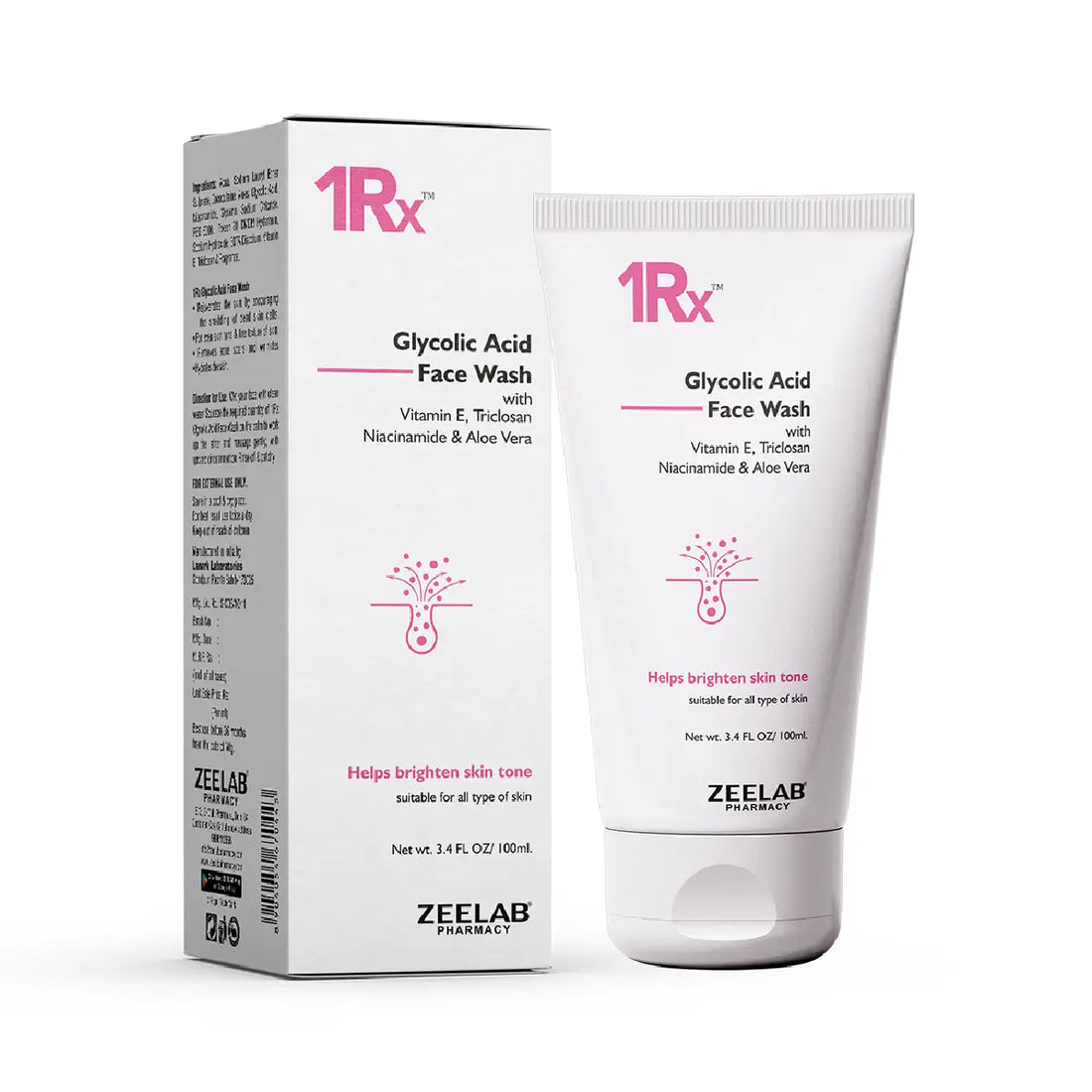 ZEELAB 1RX Glycolic Acid Face Wash 100gm