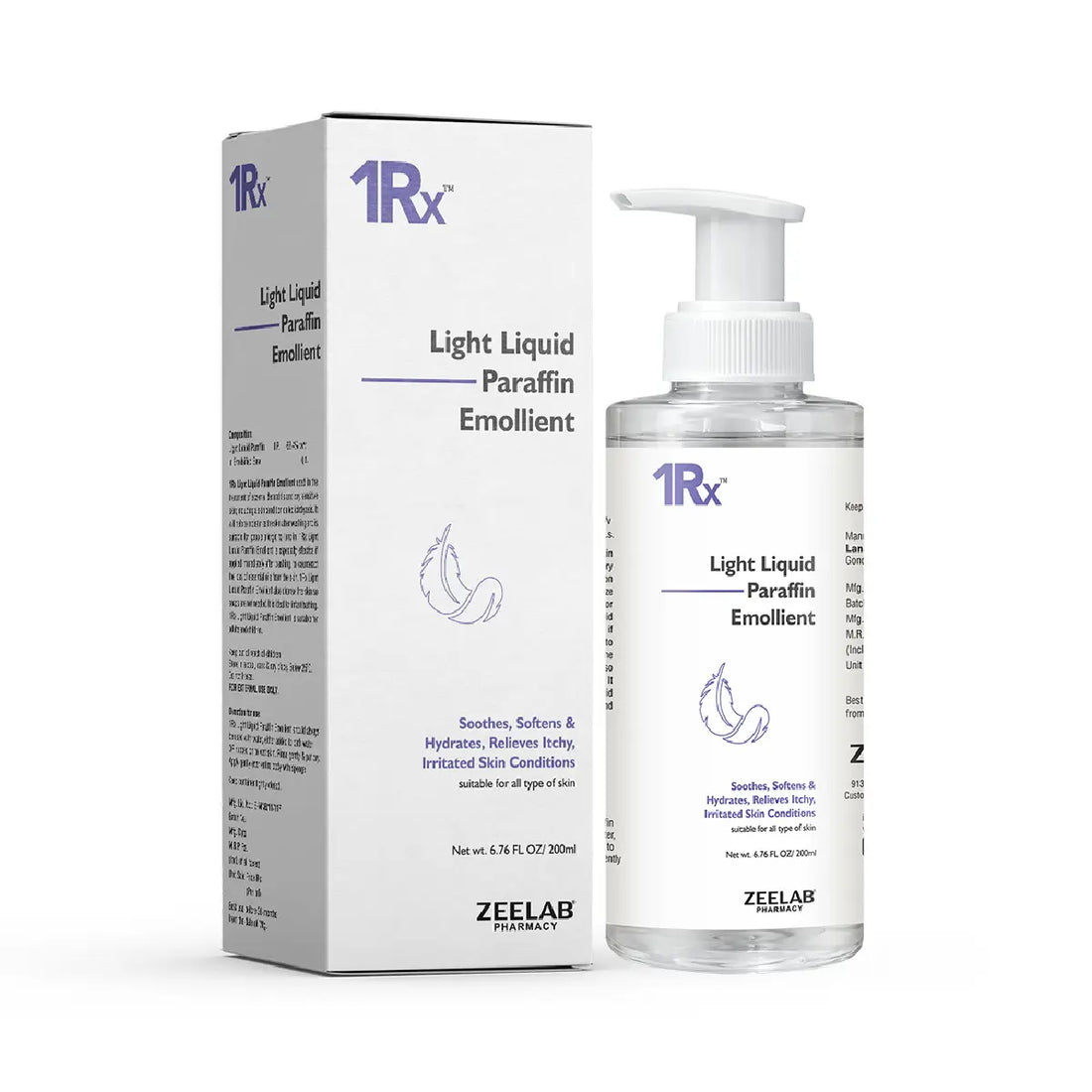 1RX Light Liquid Paraffin Emollient (200 ml)