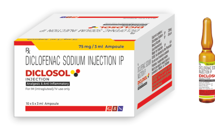 Diclofenac Sodium Injection IP 25 mg/ml (3 ml Ampoule)