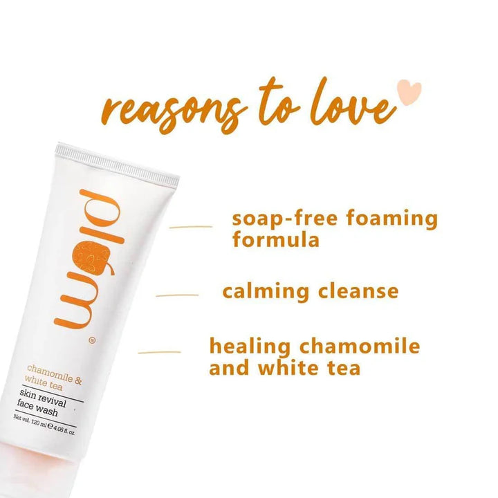 PLUM Chamomile & White Tea Skin Revival Face Wash (75 ml)