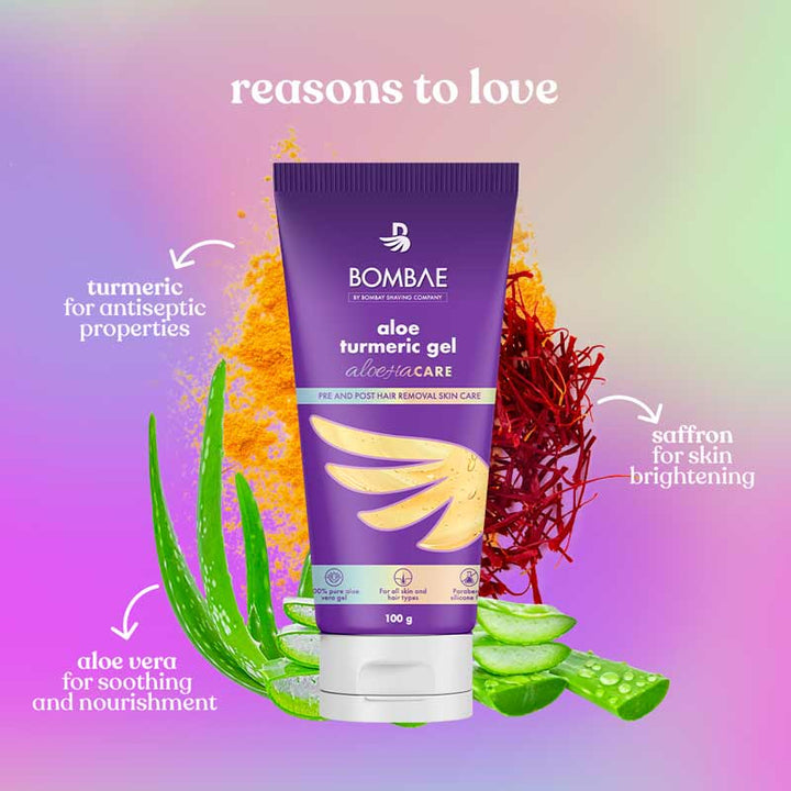 Bombae Shaving Company Aloe Turmeric Gel – 100 g