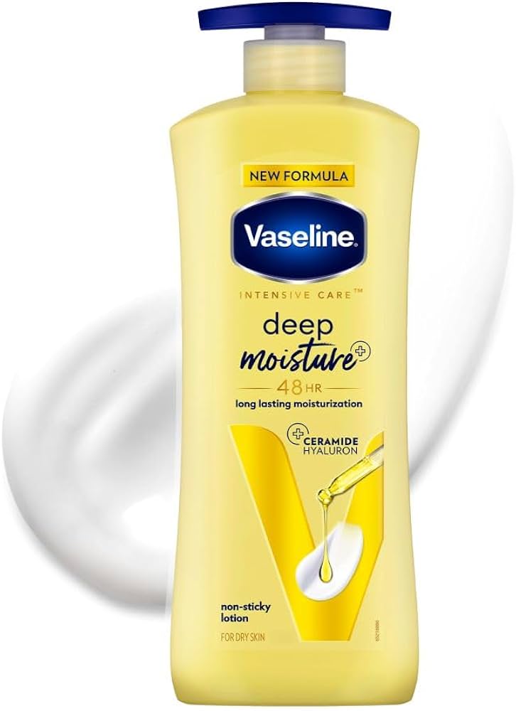 Vaseline Deep Moisture Body Lotion for Cushion Soft Skin with Ceramides Hyaluron (400 ml)