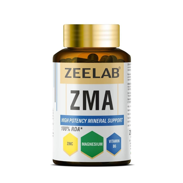 Zeelab ZMA(Zinc, Magnesium Aspartate, Vitamin B6) for Improves Strength & Sleep Quality  (90 Tablets)