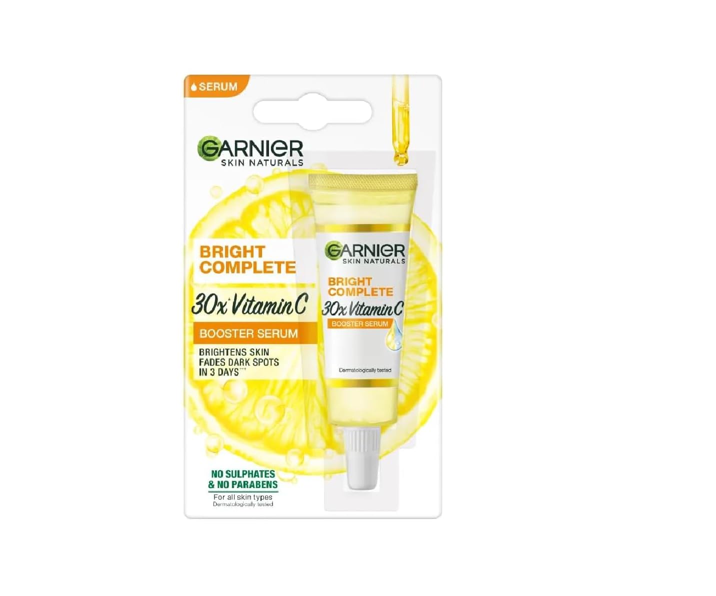 Garnier Bright Complete Vitamin C Booster Serum – 7ml | Dark Spot Reduction, Brightening & Radiance Boosting Face Serum (SET OF 1)