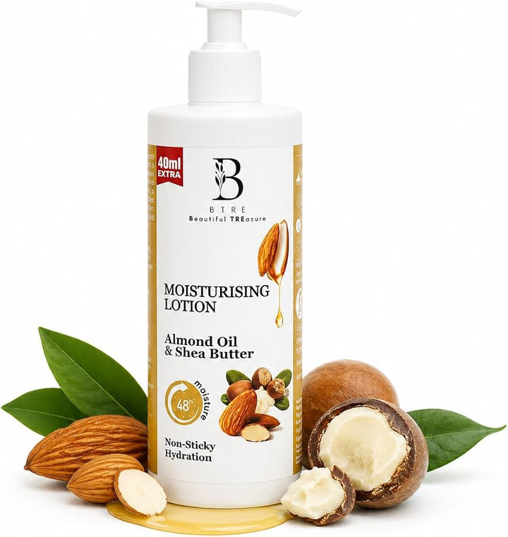 Shea Butter & Almond Oil Moisturizer | Deep Hydration Body Lotion for Dry, Rough & Soft Skin | 250ml