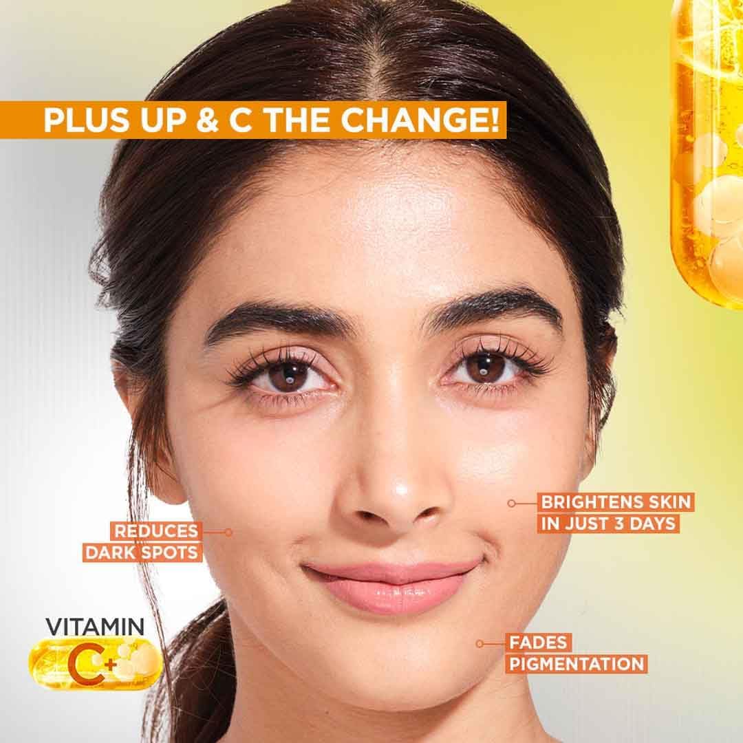 Garnier Bright Complete Vitamin C Booster Serum – 7ml | Dark Spot Reduction, Brightening & Radiance Boosting Face Serum (SET OF 1)