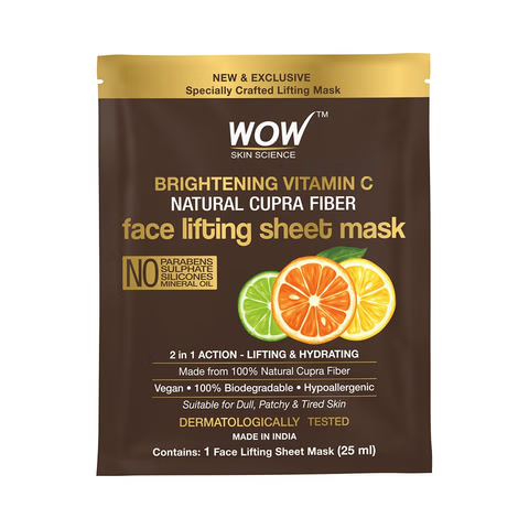 WOW Skin Science Natural Cupra Fiber Face Lifting Sheet Mask – 25 ml