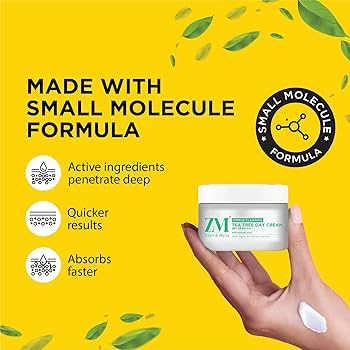 ZM Zayn & Myza Tea Tree Day Cream for Women Daily Use with SPF 25, Salicylic Acid, Reduces Acne & Pimples, Moisturizing for Oily & Acne-Prone Skin - 50g