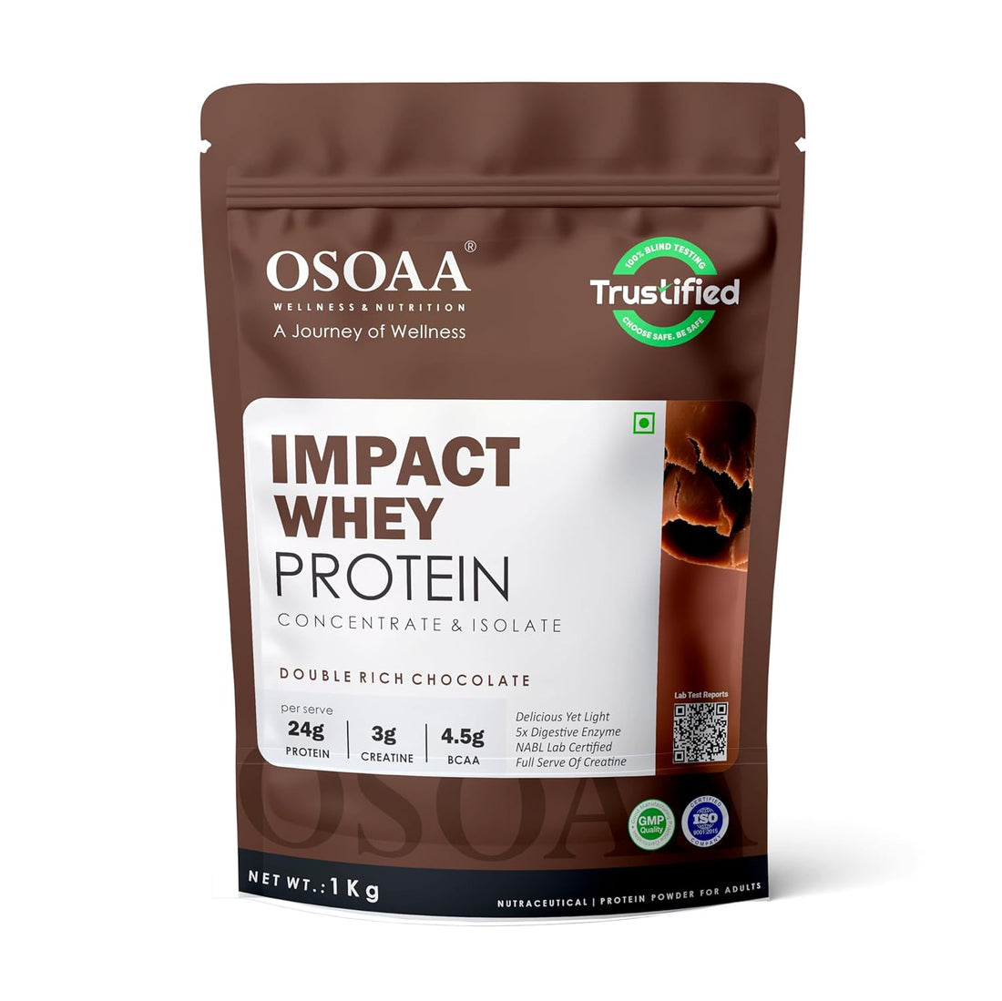 OSOAA Impact Whey Protein | High Protein for Muscle Growth, Strength & Recovery | Belgian Chocolate & Malai Kulfi | 1kg