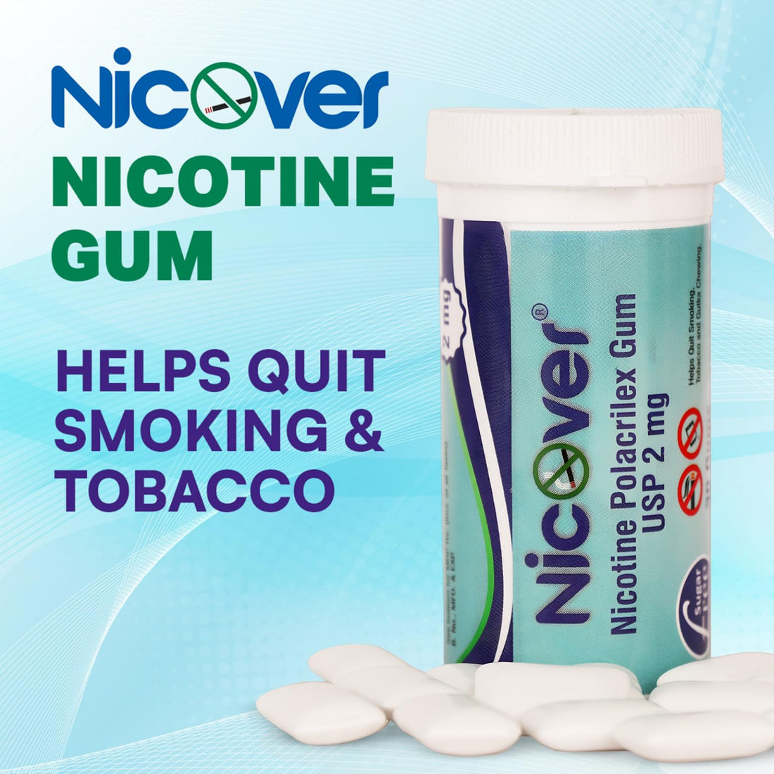Nicotine Polacrilex Chewing Gum 2 mg (HELPS IN QUIT SMOKING)