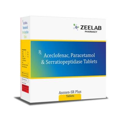 Aceclofenac (100 mg) + Serratiopeptidase (10 mg) + Paracetamol (325 mg)