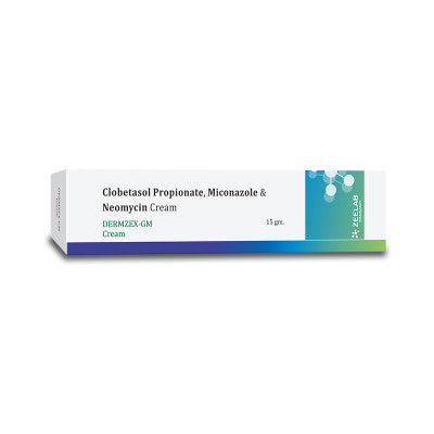 Clobetasol (0.05% w/w) + Miconazole (2% w/w) + Neomycin (0.5% w/w) Skin Infections Cream (15 gm)