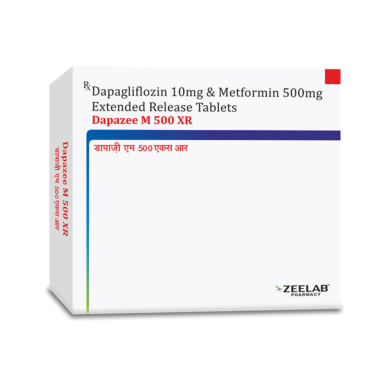 Dapagliflozin 10mg + Metformin 500mg Extended Release Tablets | Helps Manage Type 2 Diabetes | ER Tablets