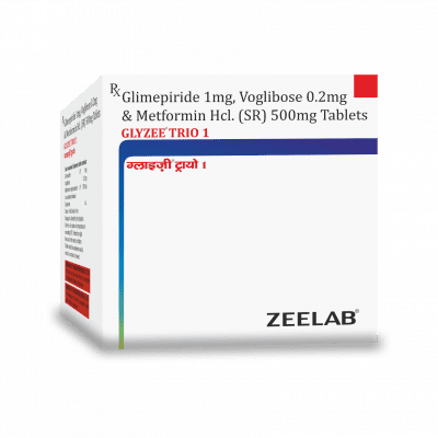 Glimepiride (1mg) + Metformin (500mg) + Voglibose (0.2mg) Tablet
