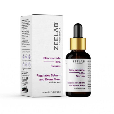 ZEELAB Niacinamide 10% Face Serum | Vitamin B3 Serum with Zinc PCA for Acne Marks, Oil Control & Pore Care | 30ml