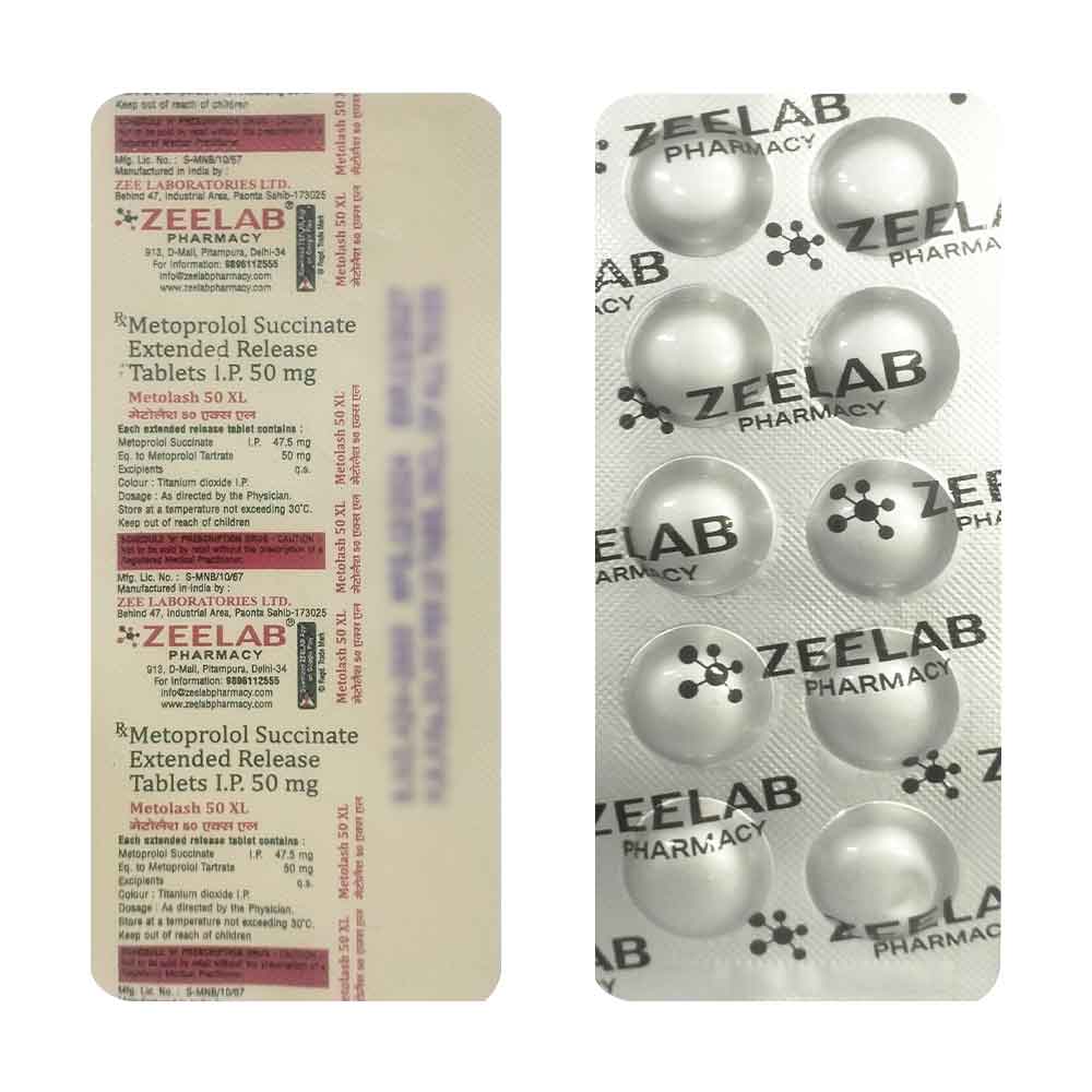 Metoprolol Extended release Tablets IP 50mg