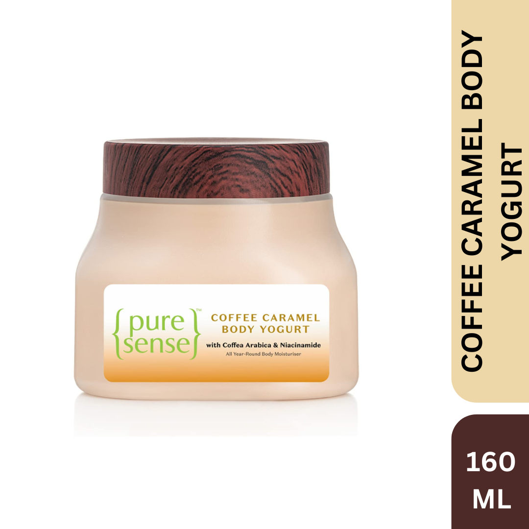 PureSense Coffee Caramel Body Yogurt with Coffee Arabica & Niacinamide (160 ml)