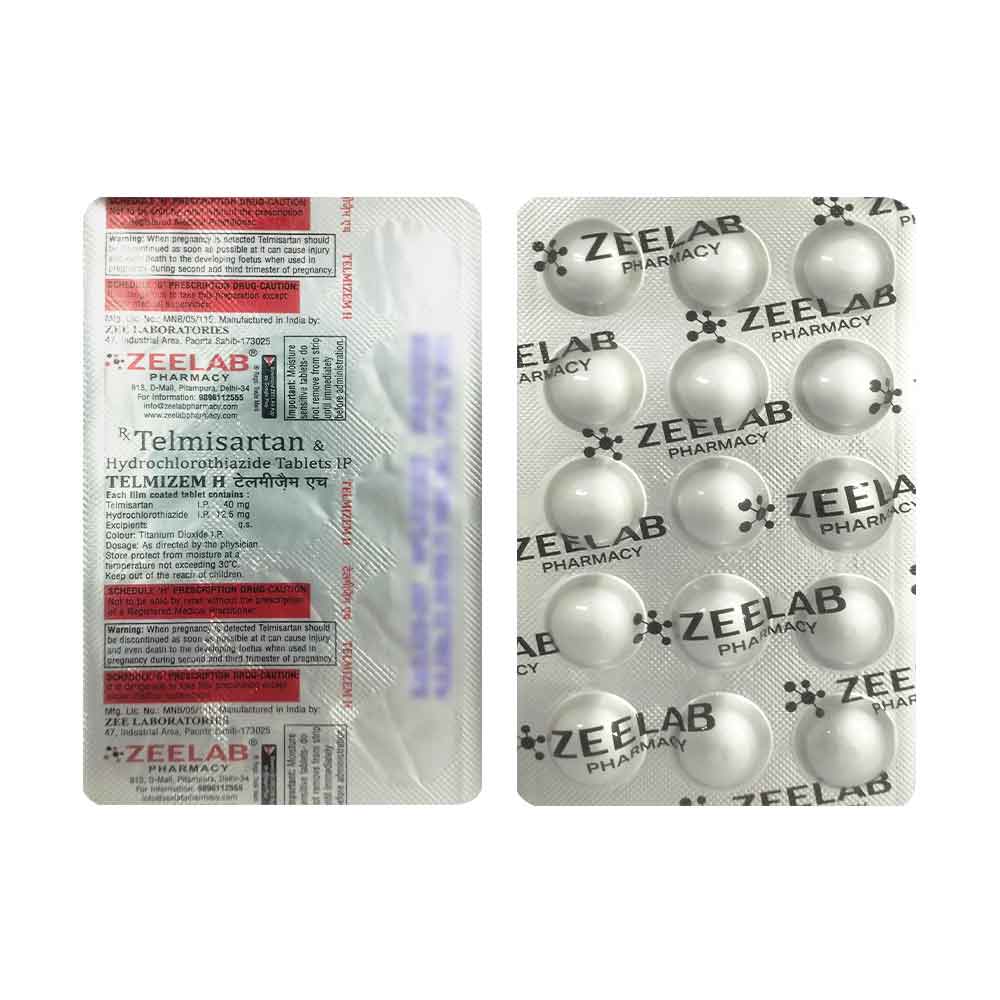 Telmisartan 40mg and Hydrochlorothiazide 12.5mg Tablets IP