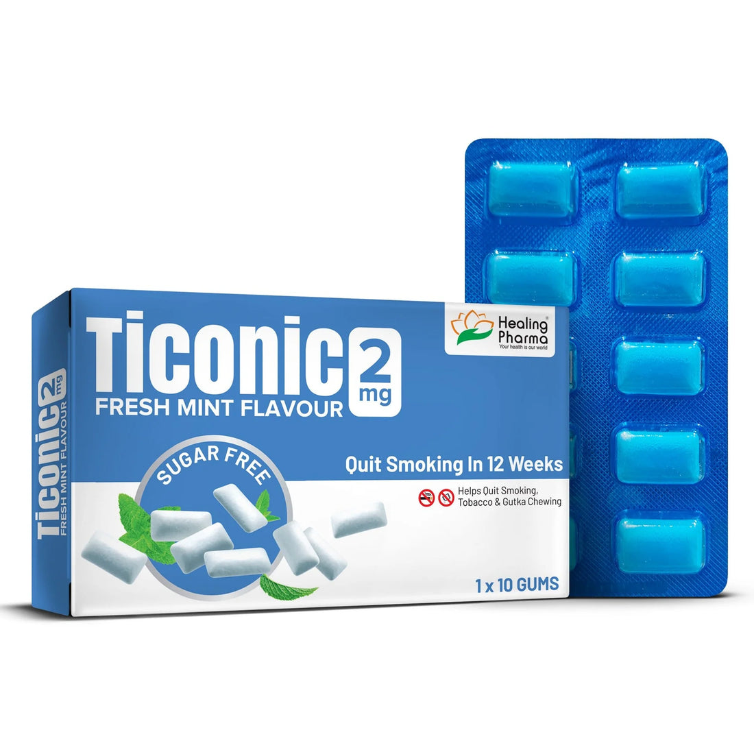 Nicotine Polacrilex Chewing Gum 2 mg (HELPS IN QUIT SMOKING)