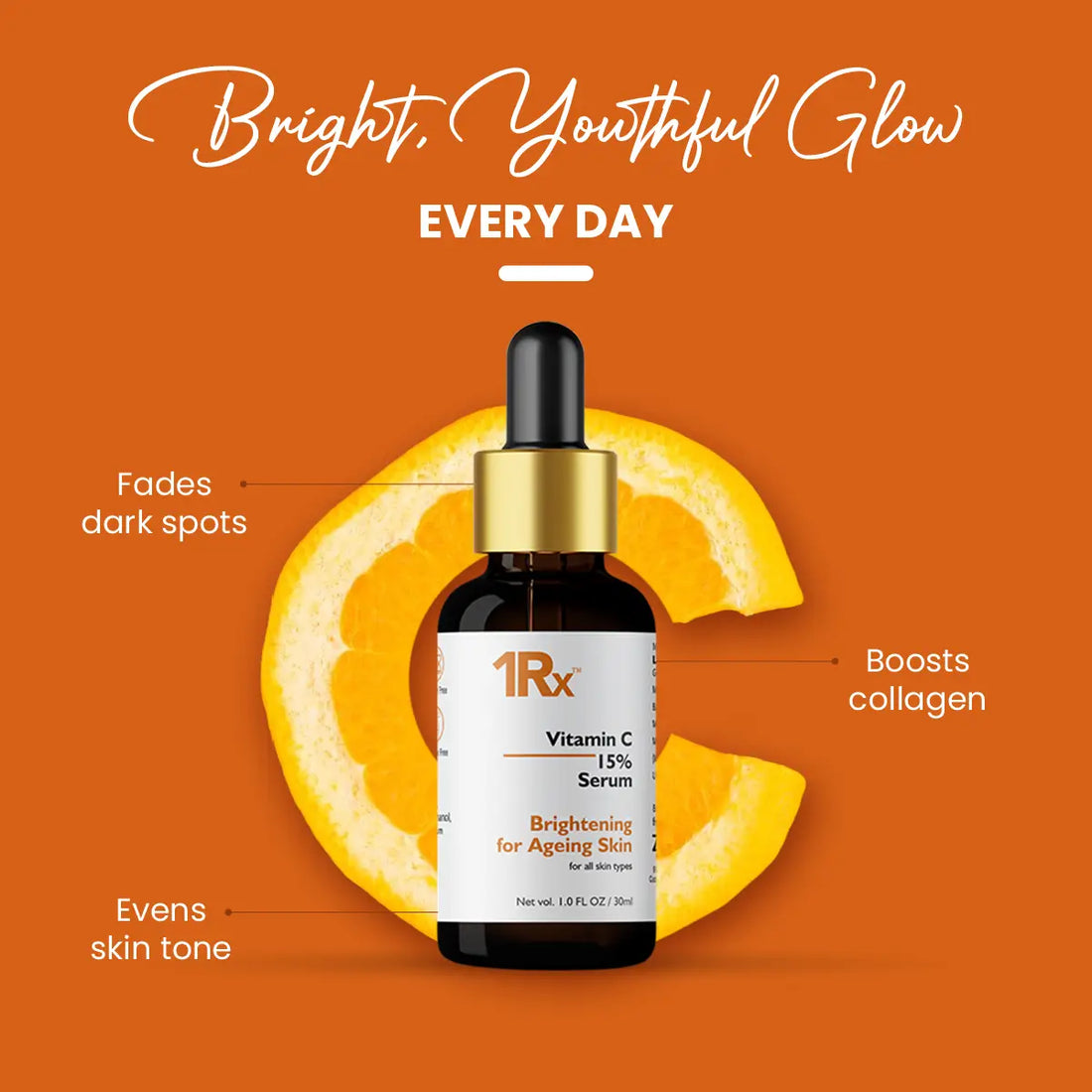 ZEELAB 1RX Vitamin C 15% Face Serum: 30ml per Pack