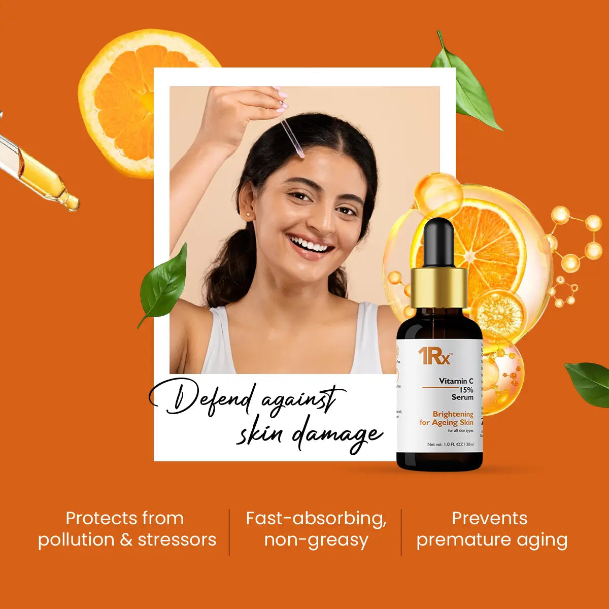 ZEELAB 1RX Vitamin C 15% Face Serum: 30ml per Pack