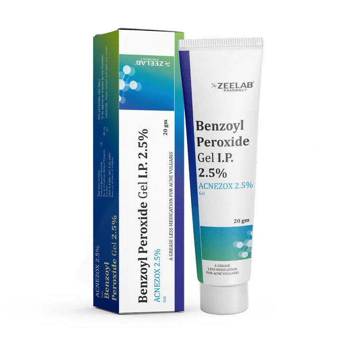 Benzoyl Peroxide Gel IP 2.5% | Anti-Acne Gel for Pimples, Blackheads & Acne-Prone Skin | 20g