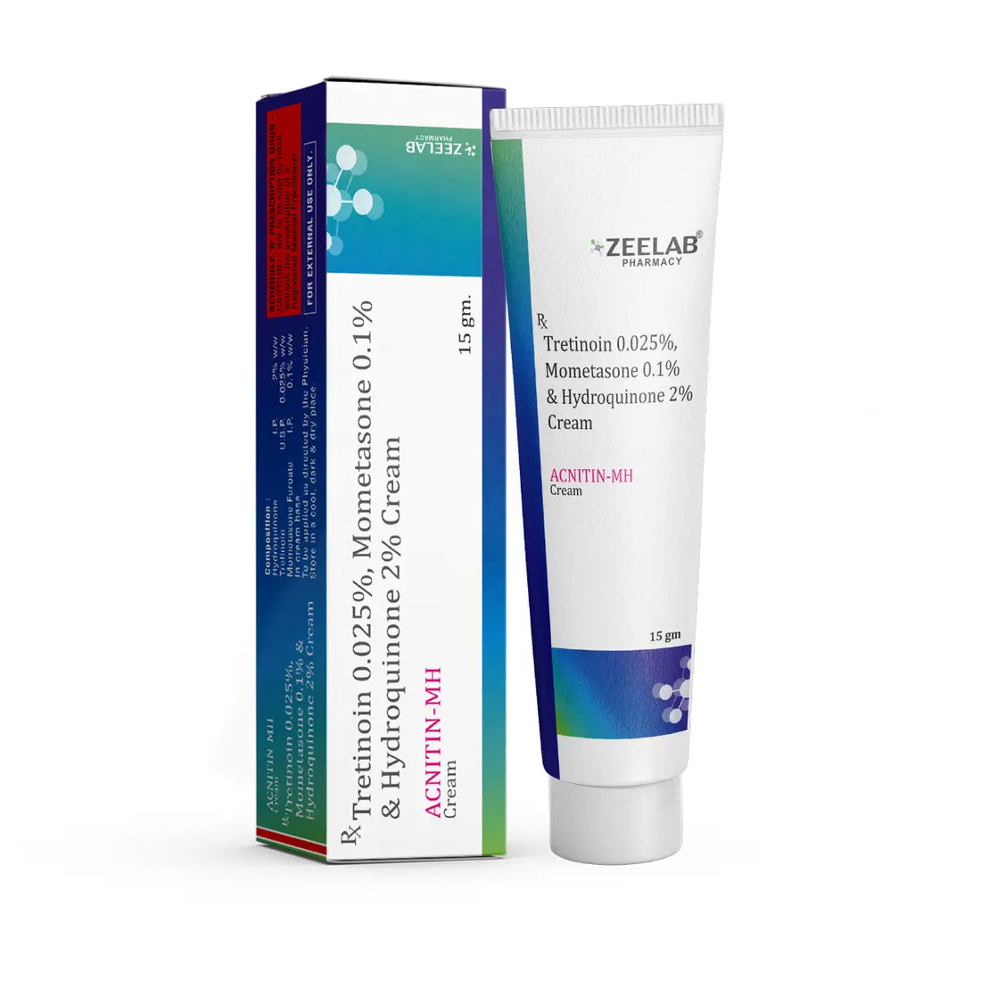 Hydroquinone (2% w/w) + Mometasone (0.1% w/w) + Tretinoin (0.025% w/w)