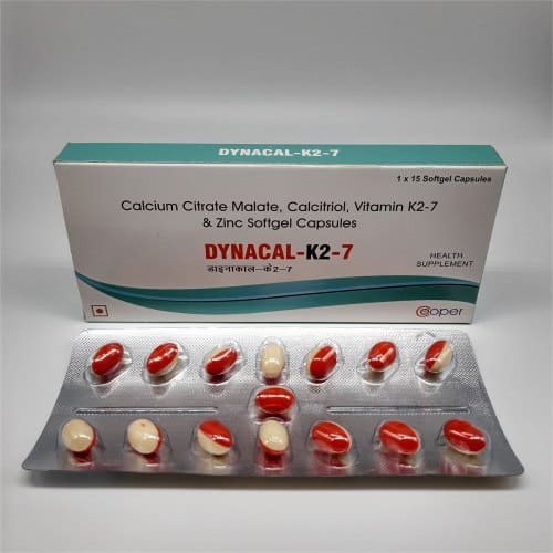 Calcium 1250mg, Calcitriol 0.25mcg and Vitamin K2-7 45mcg Capsules