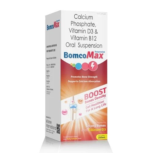 Calcium Phosphate 82 mg + Vitamin D3 200 IU + Vitamin B12 2.5 mcg Suspension (200 ml)