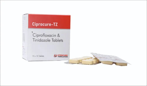 Ciprofloxacin 250mg and Tinidazole 300mg Tablets