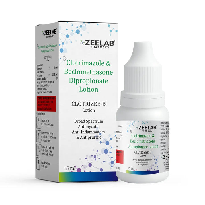 Clotrimazole 1% w/v + Beclomethasone Dipropionate 0.025% w/v Lotion | Antifungal & Anti-Inflammatory Lotion for Fungal Skin Infections