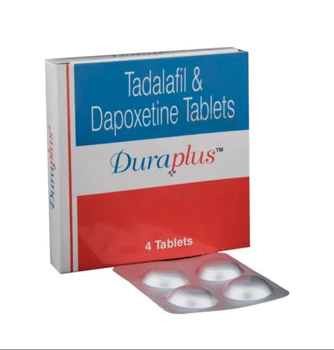 Tadalafil 10mg & Dapoxetine 30mg Tablets | Prescription Medicine for Erectile Dysfunction & Premature Ejaculation | 4 Tablets