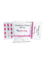 MC BREX GLUREX 500 Tablets | Glutathione 500mg | Antioxidant Supplement for Skin Health, Liver Support & Cellular Wellness | 10 Tablets