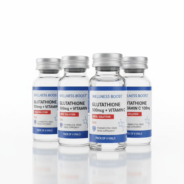 Glutathione 500mcg with Vitamin C 100mg, Oral Solution 5ml (Pack of 4)