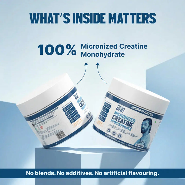 HYUGAONE Micronised Creatine Monohydrate 100g | Pure Creatine Powder for Strength & Muscle Performance