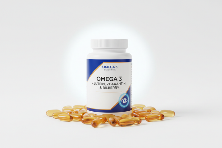 Omega 3 with Lutein, Zeaxanthin & Bilberry Capsules
