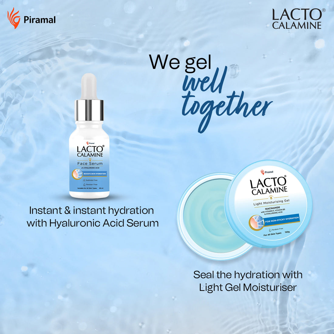 Lacto Calamine 2% Hyaluronic Acid Face Serum | Intense Hydration &amp; Plumping Serum for Soft, Glowing Skin | 30ml