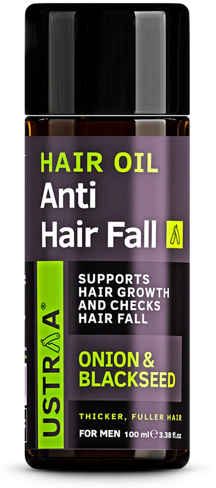 Ustraa Anti Hair Fall Oil | With Onion & Blackseed | Promotes Hair Growth & Strengthens Hair | 100ml