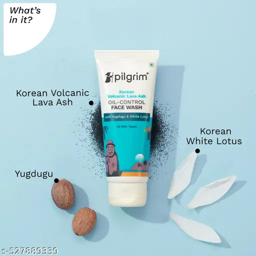 Pilgrim Korean Volcanic Lava Ash Oil-Control Face Wash (50 ml)