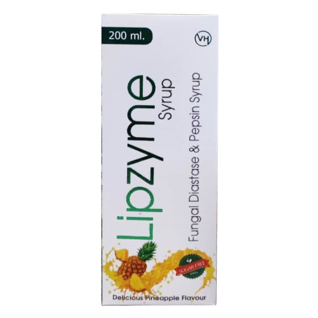 JAN AUSHADHI - Fungal Diastase +Papain Syrup (Sugar Free,Pineapple and Mix Fruit Flavour) Digestive Enzyme