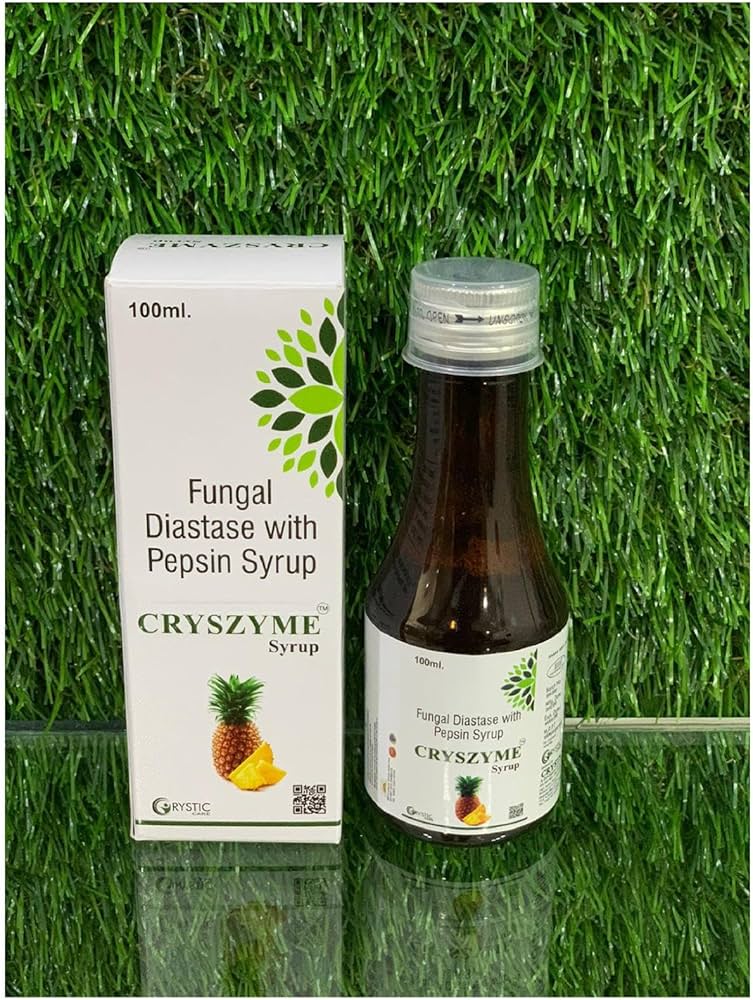 JAN AUSHADHI - Fungal Diastase +Papain Syrup (Sugar Free,Pineapple and Mix Fruit Flavour) Digestive Enzyme