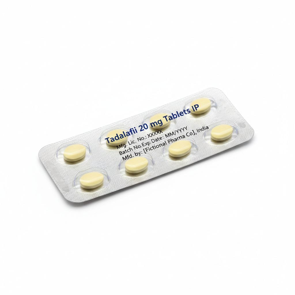 Tadalafil 20 mg Tablets IP