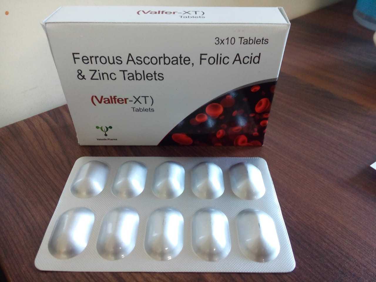 VANFER-XT Iron Tablets – Ferrous Ascorbate 100 mg + Folic Acid 1.5 mg + Zinc Sulphate 22.5 mg