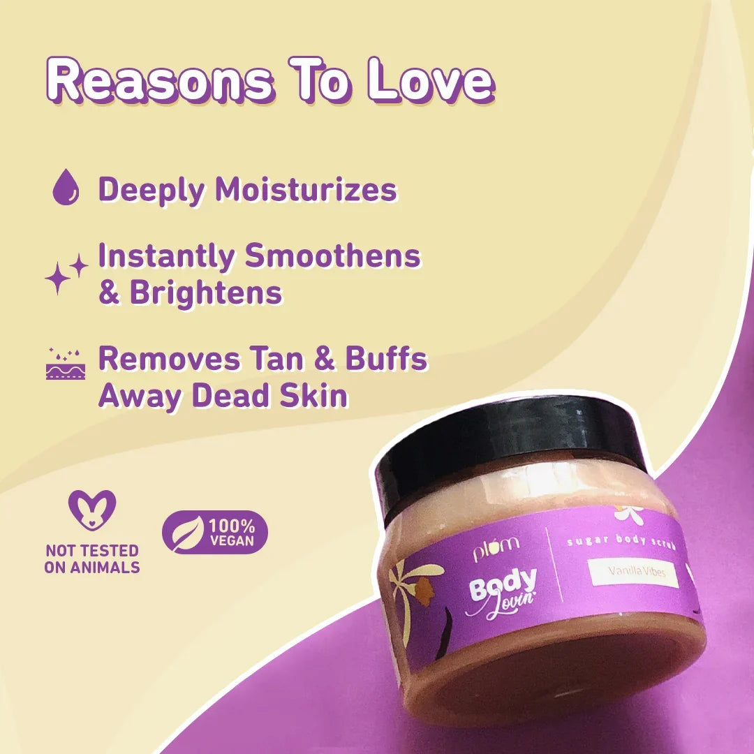 Plum BodyLovin' Vanilla Vibes Sugar Body Scrub (200 g)