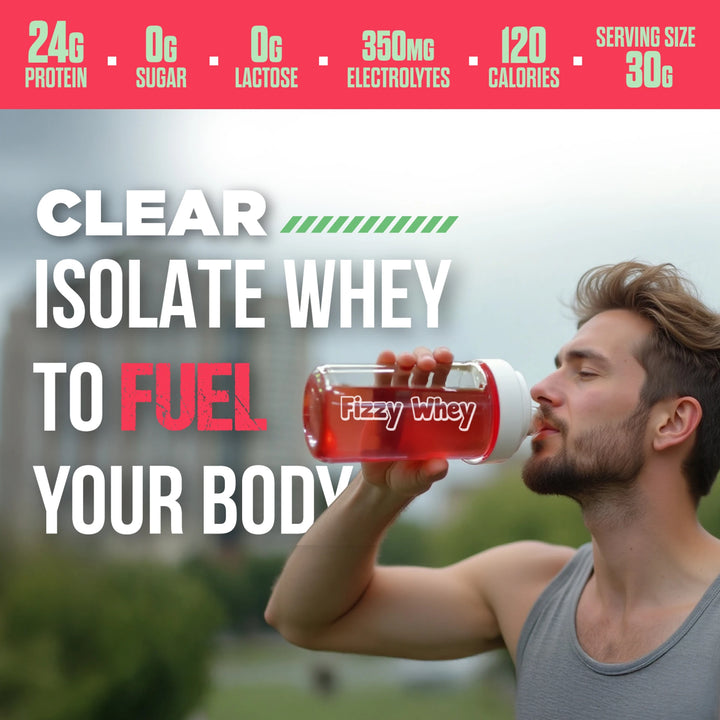 BigMuscles Fizzy Whey Clear Whey Protein Isolate + Electrolytes | 80% Protein | 0g Lactose | 0 Added Sugar | 600g