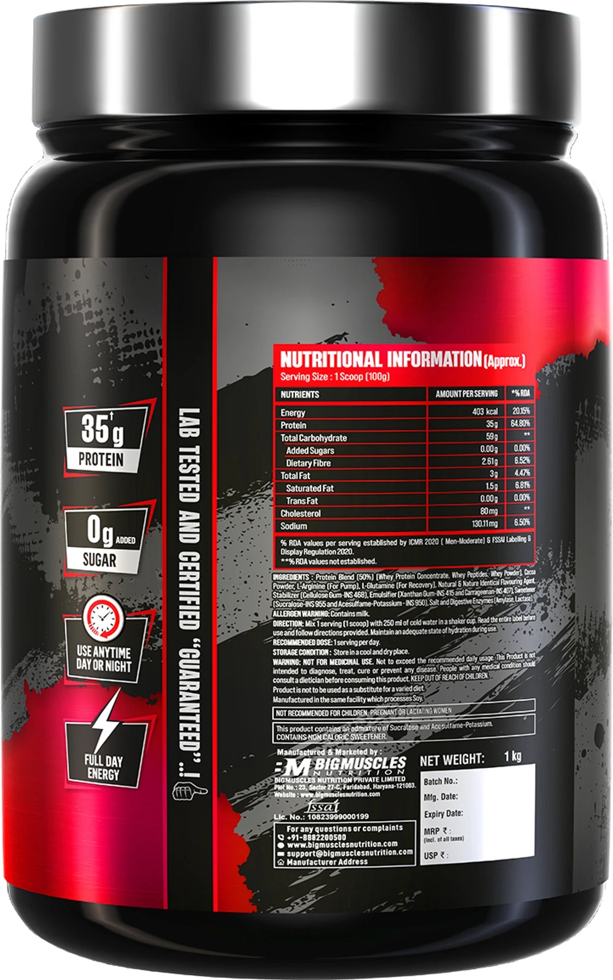 BIGMUSCLES NUTRITION Essential Whey Protein Powder | Whey Protein with Digestive Enzymes | 3rd Party Lab Tested | Rich Chocolate | 1kg | Premium Whey Protein Supplement