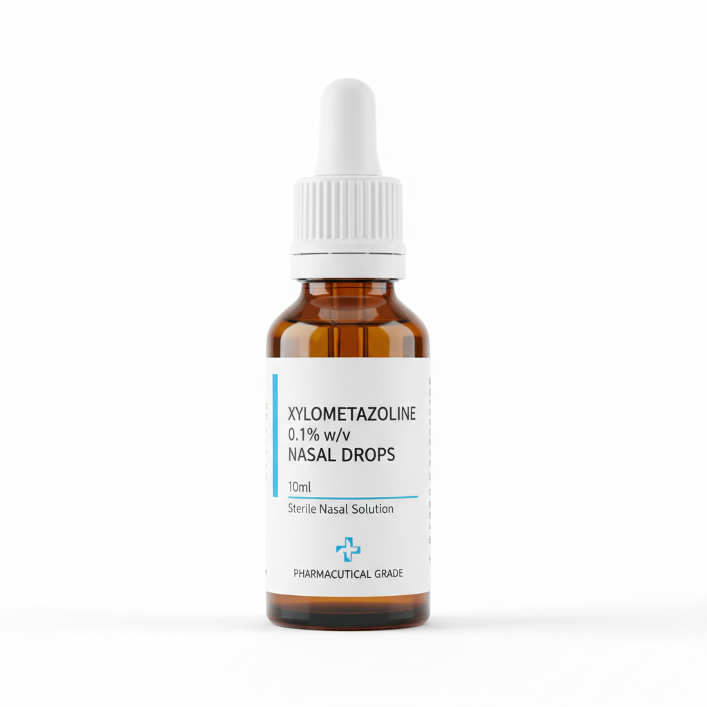 Xylometazoline Nasal Drops IP 0.1% w/v (10 ml Bottle)
